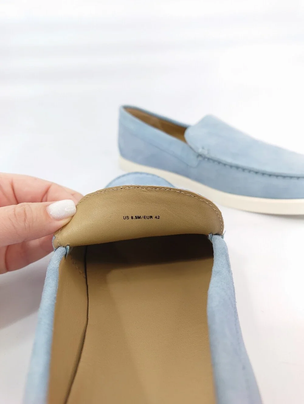 Vince Men's Light Blue Suede Slip On Loafers Size 8.5